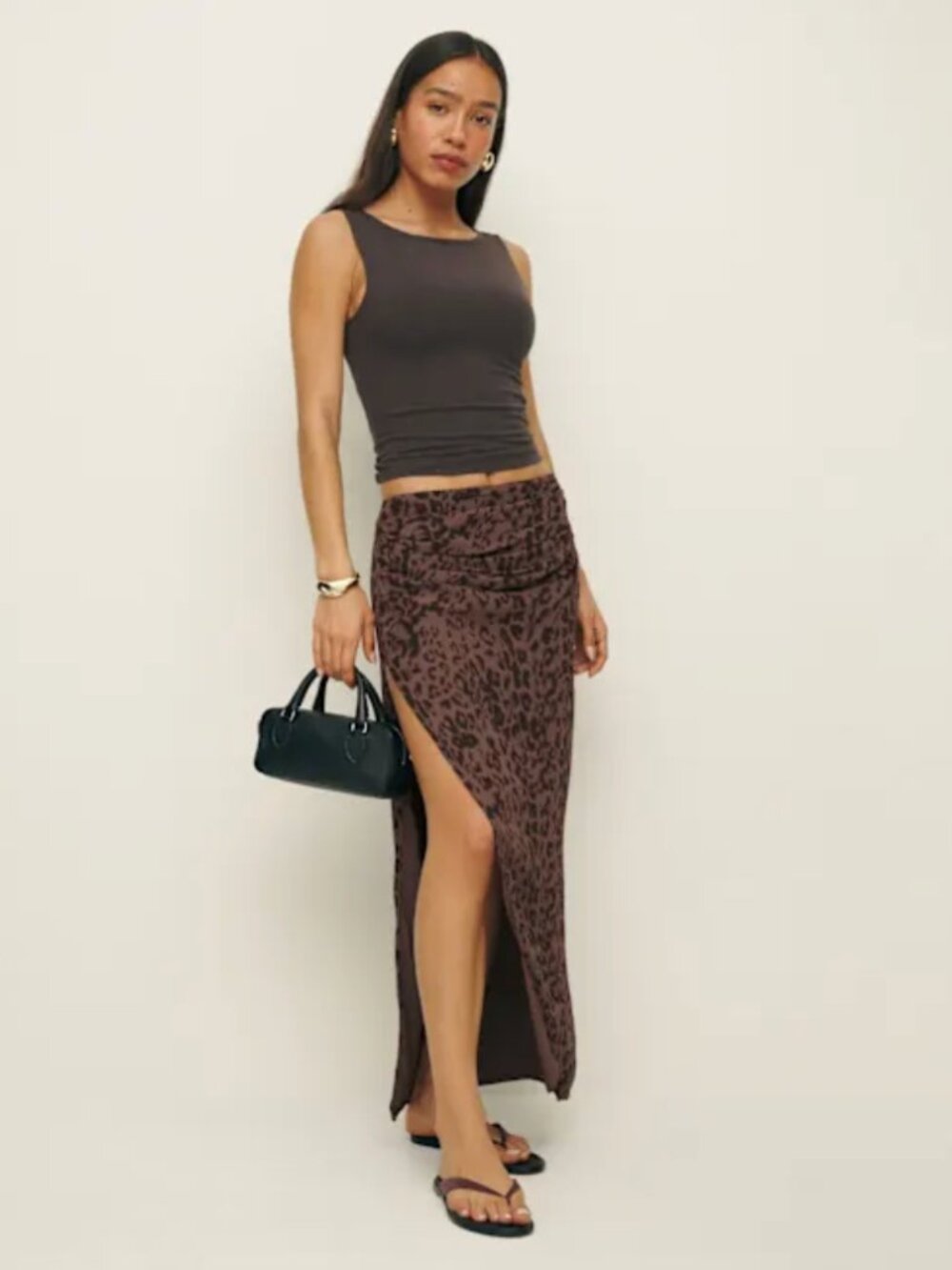 Reformation Evalin Low Waist Skirt Cayo - Size 0